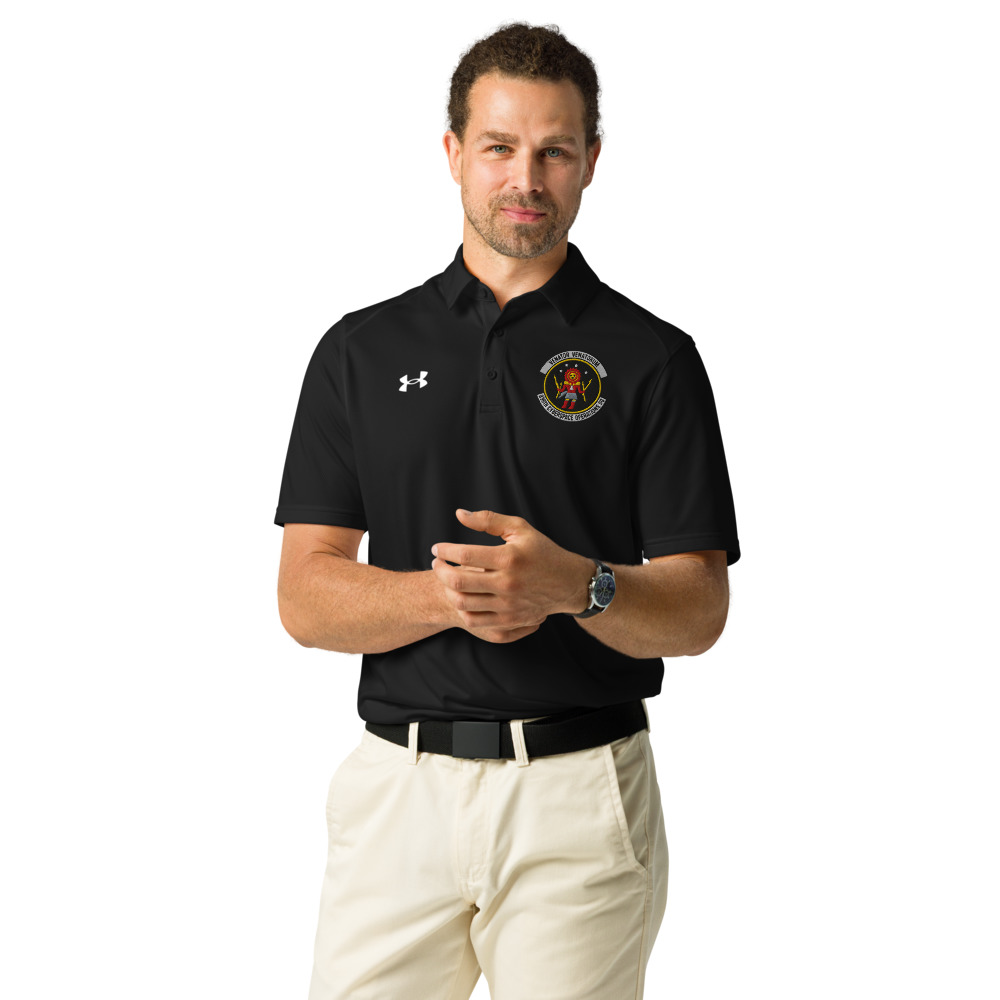 836 COS Under Armour Performance Polo — Venator Black, Front view